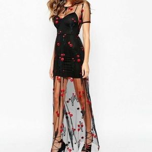 For Love & Lemons Desert Rose Cactus Maxi Dress